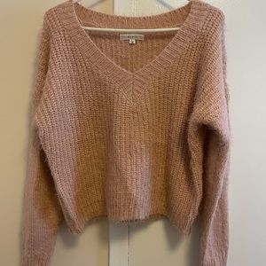 Pink cropped sweater